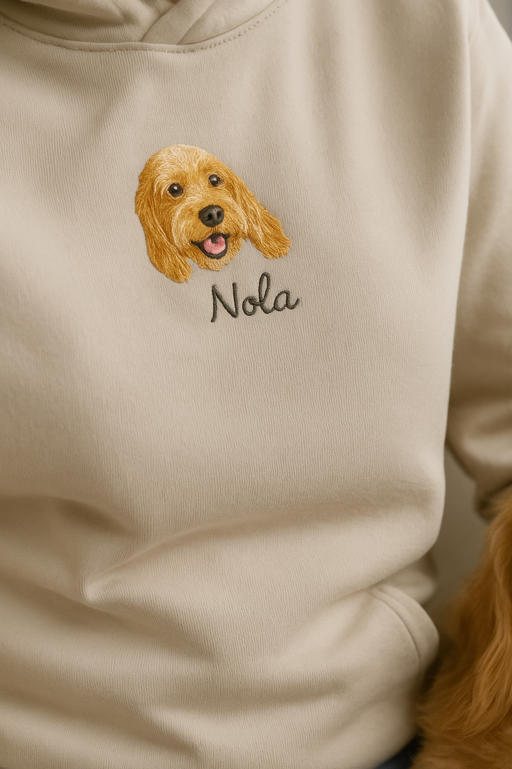 Hoodie Embroidered Pet Portrait – Your Pet’s Always with You!