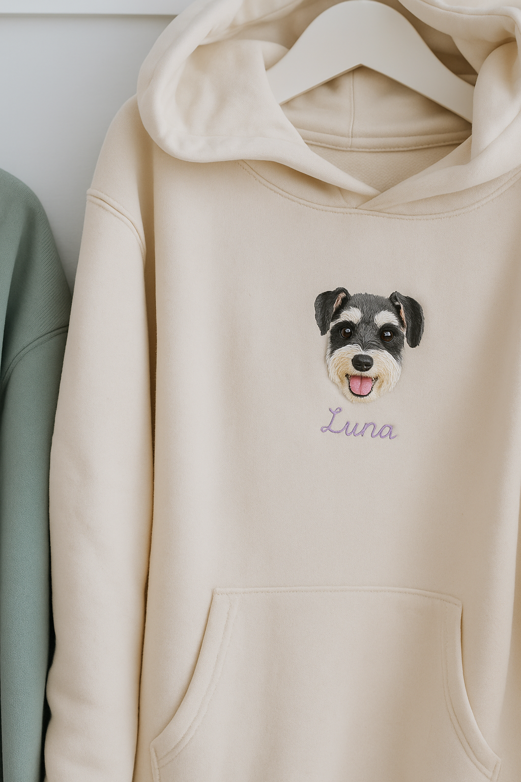 Hoodie Embroidered Pet Portrait – Your Pet’s Always with You!