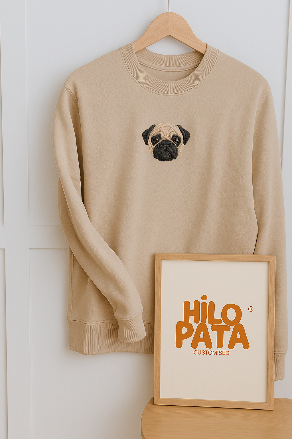 Sweatshirt Embroidered Pet Portrait – Your pet's always with you!