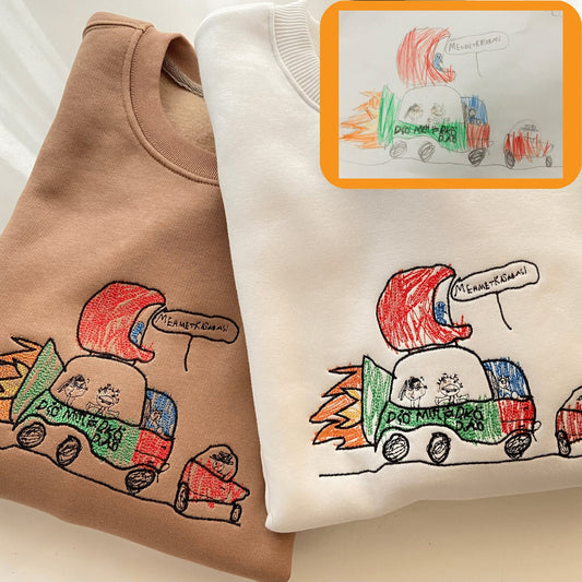 Your Child’s Imagination, Woven Into Your Outfit – From Drawing to Embroidery 👶🖍️