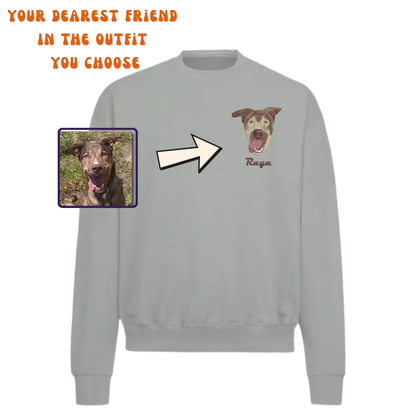 Sweatshirt Embroidered Pet Portrait – Your pet's always with you!