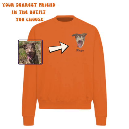 Sweatshirt Embroidered Pet Portrait – Your pet's always with you!