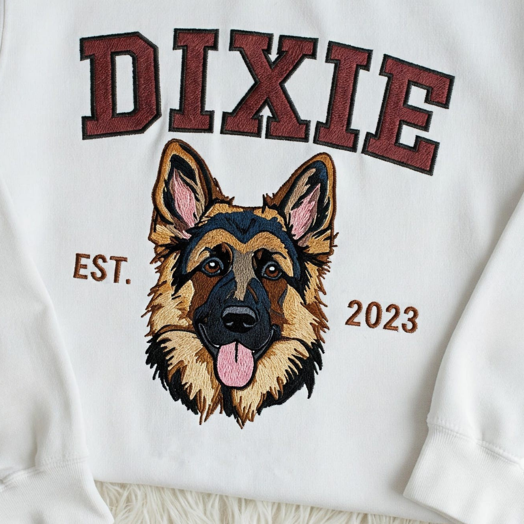 College Style Embroidery – Forever with Your Loyal Friend